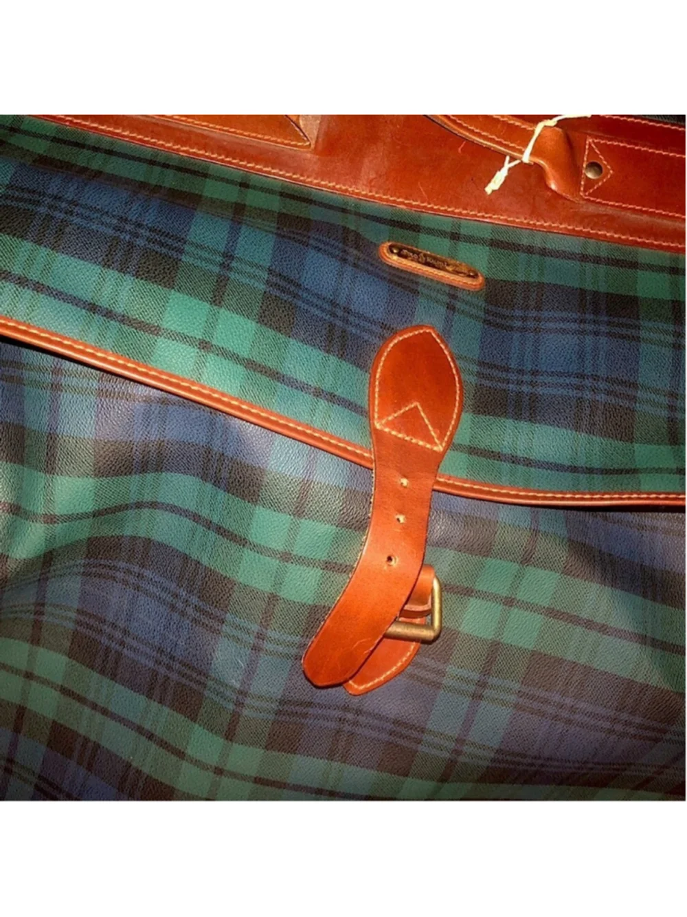 Vintage RALPH LAUREN Black Watch Hanging Valet Clothing Garment Bag